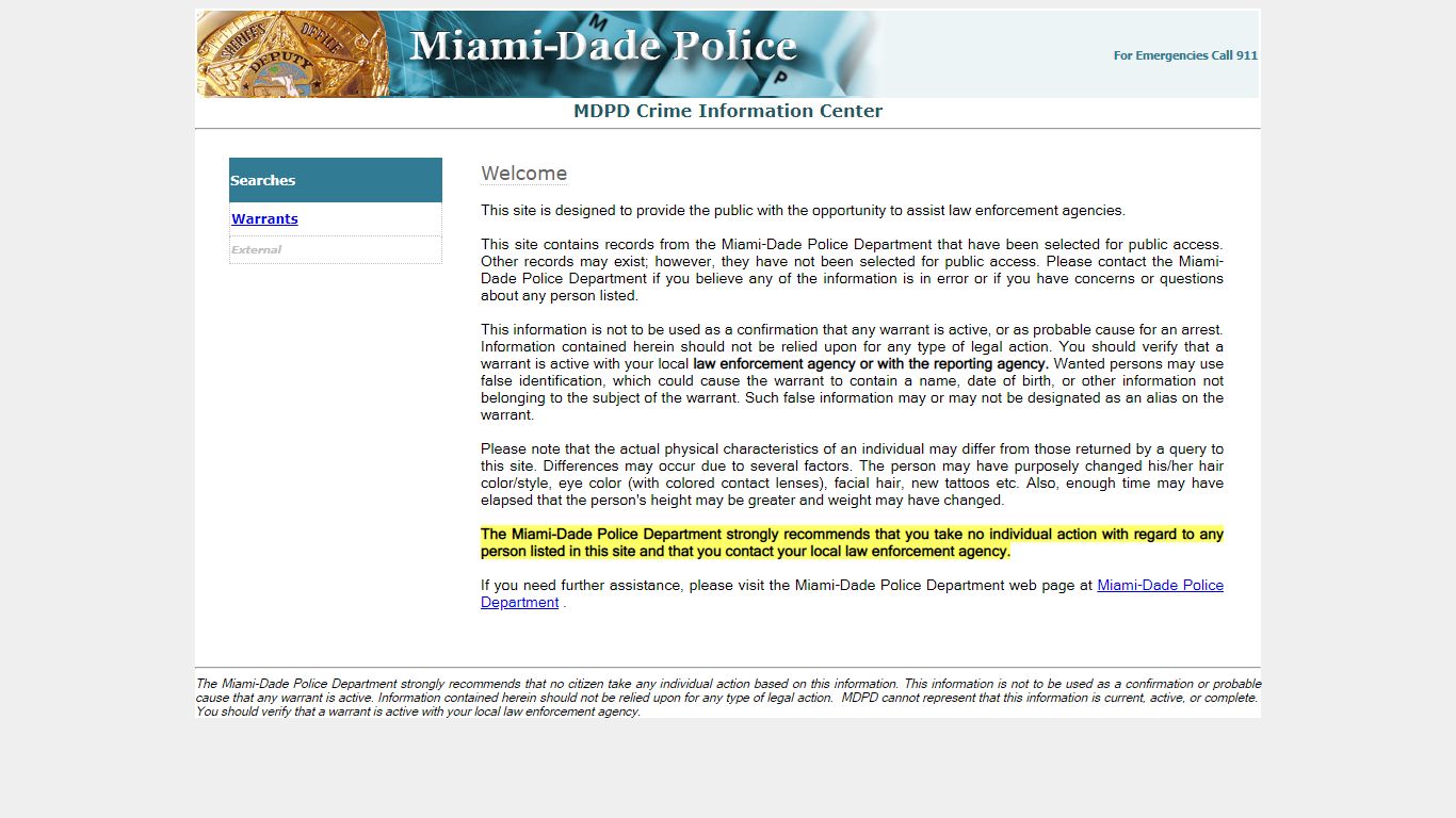 MDPD Crime Information Center - Miami-Dade Police Department